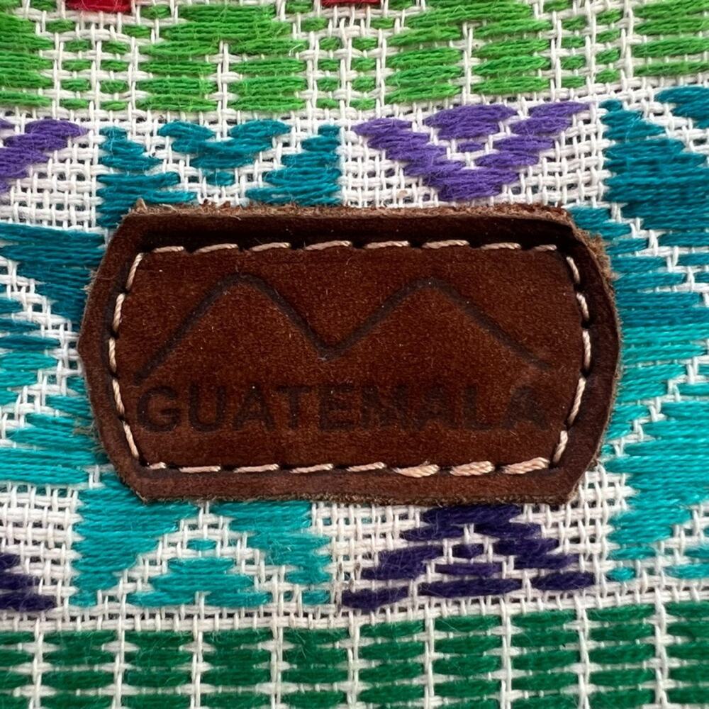 Unbranded Colorful Purse Woven Fabric Leather Crossbody Bag Made In Guatemala - Picture 7 of 11